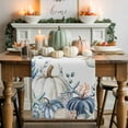thumbnail image 2 of Fall Table Runner Thanksgiving Autumn Pumpkin Table Runners Starfish Shell Coral Cotton Linen Dresser Scarf Kitchen Dining Table Decor for Fall Holiday Party Decor 13x36 Inch, 2 of 9
