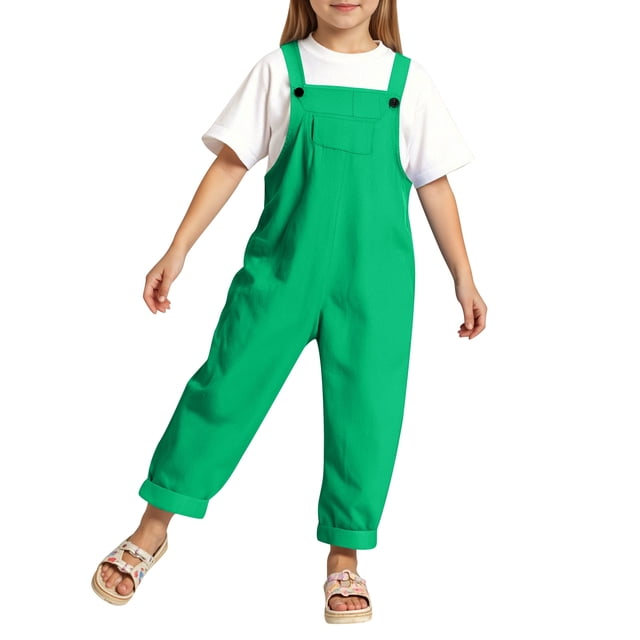 2026 Children's Suspenders Pants, Solid Color Cute Trousers, Candy Color Set, Teenager Overalls