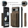 thumbnail image 4 of 2 in 1 Wallet Case for Google Pixel 9 Pro XL, Retro PU Leather Cell Phone Back Cover Magnetic Detachable with Wallet Credit Card Cash Holder Kickstand for Google Pixel 9 Pro XL, Coffee, 4 of 10