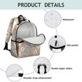 thumbnail image 4 of Pioneer Flower Floral Print Pattern Backpack for School, Cute School Bag with Adjustable Shoulder Straps and Padded Back, 15.25"x11.5"x5.25", 4 of 5