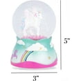 Elanze Designs Flying Rainbow Unicorn Musical Snow Globe | 5" Height | Plays "The Unicorn" Song