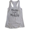 thumbnail image 1 of Mama In The Making Tank Top, Ladies Racerback Tank Top, Pregnancy Baby Announcement Tank, Pregnant Tank, Heather Gray, XX-Large, 1 of 3