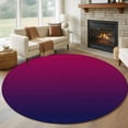 thumbnail image 2 of Red Black Ombre Large Area Rugs for Bedroom Living Room, Soft Non Slip Carpet Bedside Rug, Modern Abstract Art Aesthetics Round Floor Cover Kitchen Accent Rug 5' for Dining Room/Office, 2 of 9