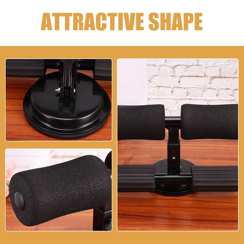 NUOLUX Black Abdominal Curl Assist Sit Up Bar for Effective Core Muscle Toning