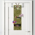 thumbnail image 2 of Antique Oriental Hanging Pocket Organizer, Floral Mandala Motif in Nature Tones Illustration Art, Printed Polyester Storage Bag with Pockets, 9" x 27", Fawn Khaki, 2 of 2