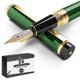 thumbnail image 1 of Pluma estilográfica Dryden Designs con punta mediana, color verde esmeralda, 1 of 7