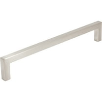 Contemporary Square Cabinet Pull, 192 Millimeters, Zinc Base Material, Satin Nickel by Stone Harbor Hardware