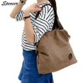 thumbnail image 7 of Spencer Women's Fashion Casual Canvas Tote Bag Cross Body Shoudler Bags Travel Handbags Satchel Purse (16.14 x 14.96 x 3.94inches, Brwon), 7 of 7