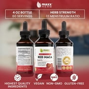 Maxx Herb Red Maca Root Liquid Drops Immune Support & Energy Supplement, 4 Oz