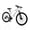 White, variant on 24 Inch Mountain Bike, 9-Speed Mountain Bicycle with Front Suspension and Dual Disc Brakes, Carbon Steel Frame MTB Bike for Teenagers Adult Men Women, White