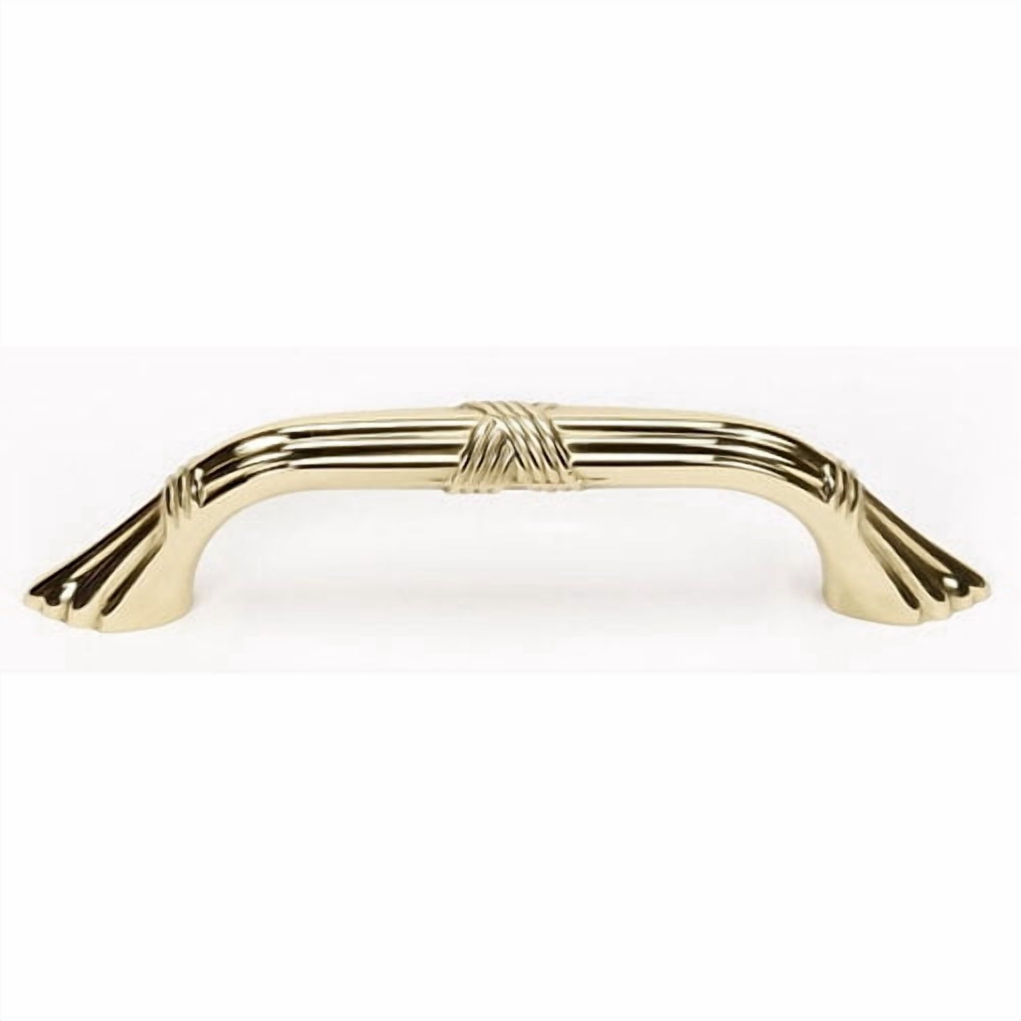 Ribbon and Reed 6" Center Arch Pull, Polished Antique