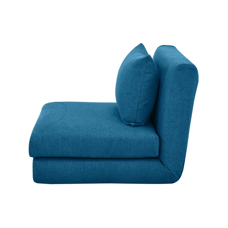 A D Home Santa Polyester Futon Convertible Chair Blue Walmart