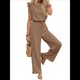thumbnail image 1 of para Mujer, Verano 2025, Mangas con Volantes, Cuello Cuadrado, con Cordón y Bolsillos, Color Caqui, Talla S, 1 of 10