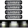 thumbnail image 2 of LED Strobe Warning Lights, 4Pcs 6LED Emergency Warning Lights Strobe Flashing Side Lights 12V 24V Front Rear Side Light Position Lamps, 2 of 7