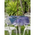 thumbnail image 3 of Outdoor Tablecloth with Umbrella Hole for Patio/Picnic/Party/Camping, Purple Gray Ombre Waterproof Table Cloth Round Cover Washable, Modern Abstract Art Gradient (Dia 60"), 3 of 9