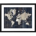 thumbnail image 2 of Art.com Old World Map Blue v2 Art Print by Wild Apple Portfolio, Black Frame Wall Art, 21" x 17", 2 of 5