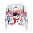 thumbnail image 5 of Women Tops Women's Long Sleeve Sweatshirt Casual Crewneck Loose Fit Pullover Fleece Tops with Christmas Print for Fashionable Holiday Outfits,Red,M, 5 of 6