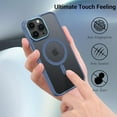 thumbnail image 4 of for iPhone 15 Pro Max Case, [Compatible with Magafe] [Military Grade Protection] Magnetic Shockproof Translucent Matte Slim Protective Phone Case Cover for iPhone 15 Pro Max 6.7"-Blue, 4 of 14