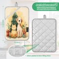 thumbnail image 3 of 2 Pack Pot Holders for Kitchen Heat Resistant Hot Pads Sets for Cooking Baking Cat and Dog with Christmas Tree, 3 of 7