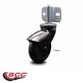 thumbnail image 2 of 3 Inch Black Neoprene Rubber Caster – Side Mount Bracket – SCC, 2 of 2