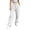 White, variant on Women's Drawstring High Waist Wide Leg Sweatpants Y2K Loose Casual Joggrt Pants Soft Athletic Streetwear Pants with Pocket Fall Outfit White