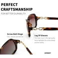 thumbnail image 5 of FEISEDY Vintage Square Polarized Sunglasses for Women 100% UV400 Outdoor Driving Fashion Sunglasses B2526, 5 of 13