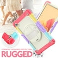 thumbnail image 6 of Galaxy Tab A7 10.4" T500 Case with Screen Protector, T500 T507 T505 Case, Allytech Rugged Hybrid Kickstand Hand/Shoulder Strap Kids Proof Full Protection Cover for Samsung Galaxy Tab A7 10.4",Red, 6 of 6