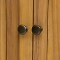 thumbnail image 4 of Christopher Knight Home Coastal Outdoor Solid Wood Storage Cabinet, Weather-Resistant, Slatted, Teak, 4 of 15