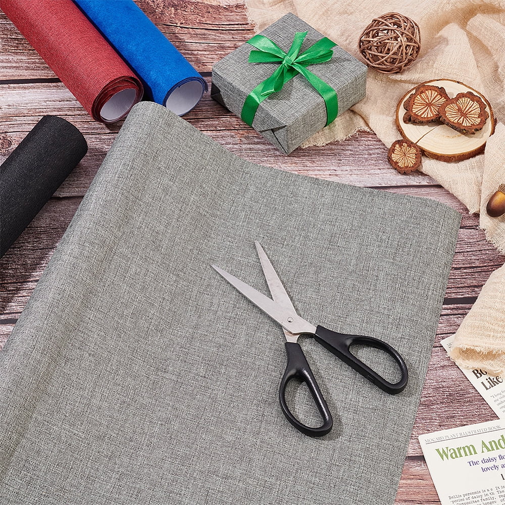 4Pcs 4 Colors DIY Imitation Leather Cloth with Paper Back for Book Binding Velvet Box Making Mixed Color 430x1000mm 1pc/color
