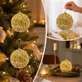 thumbnail image 4 of Large Gold Glitter Christmas Ball Ornament, 5.91 Inch Sparkling Hanging Bauble, Shatterproof Xmas Tree Decor, 4 of 9