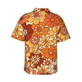 thumbnail image 3 of Balery Hippie Flower Print Men's Hawaiian Shirts Short Sleeve Beach Shirt Relaxed Fit Vacation Button Down Shirts-Small, 3 of 9