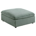 thumbnail image 2 of Joana Cocktail Ottoman- Sage Green Corduroy- Modular Square 39 Inch, 2 of 5