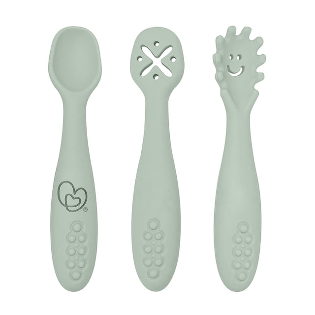 Juego de cucharas de silicon para bebé