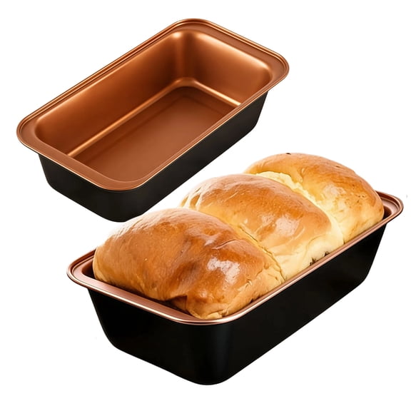 8x4 Inch Loaf Pans for Baking Bread –Bakdcore Nonstick Carbon Steel Bakeware with Dual-Tone Finish, Perfect for Meatloaf, Pound Cake & Daily Baking
