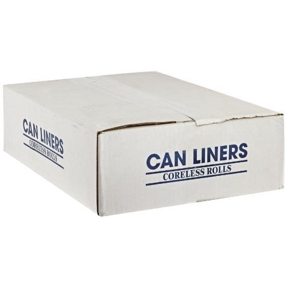Spectrum CAMZ243308N CP243308N HDPE Institutional Trash Can Liner, 12-16 gallon Capacity, 33' Length x 24' Width x 8 micron Thick, Natural (Case of 1000)