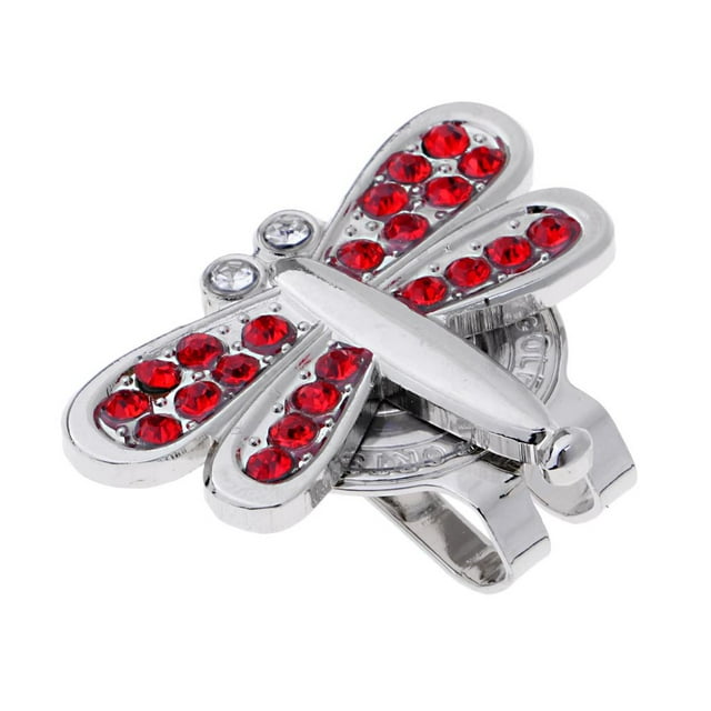 koolsoo Alloy Golf Crystal Hat Cap Clip with Detachable Ball Marker