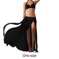 thumbnail image 6 of Bikini Cover Up Solid Color Stretchy Net Yarn Semi-Sheer Slit Cover Up Skirt for Vacation, 6 of 7