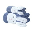 thumbnail image 2 of SeekLGT Coral Fleece Towel Set Embroidered Soft Bath Towels High Absorbency Plush Family Towel Combination for Bathroom Home Easter Decor, 2 of 8