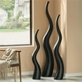 thumbnail image 2 of Tall Animal Horn Shape Floor Vase: Elegant Ceramic Black Accent for Entryway, Dining, or Living Room Decor - Distinctive Antler Design, Elegance, and Nature-Inspired Charm to Your Home, Set of 3, 2 of 7