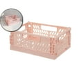 thumbnail image 1 of Dvruxg Crates for Storage, Storage Crates Plastic Stackable, Foldable Crate for Office Home Kitchen Bedroom Bathroom(Pink), 1 of 5