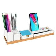 Aothia Desk Organizer, Office Accessories Storage with Magnetic (White)