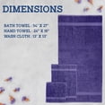 thumbnail image 4 of Casa Lino 4Pc Premium Bath Towel Set (1 Bath Towel, 2 Washcloths, 1 Hand Towel) - 100% Cotton, 400GSM & Ultra Absorbent (Purple), 4 of 7