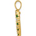thumbnail image 2 of 14K Yellow Gold Diamond And Emerald Heart Pendant Made In India pm5270-em-003-ya, 2 of 5