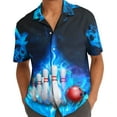thumbnail image 5 of Fire Bowling Hawaiian Shirt For Men Blue Flame Bowling Shirt Mens Hawaiian Shirts Short Sleeve Button Up Shirt Men TO1, 5 of 7