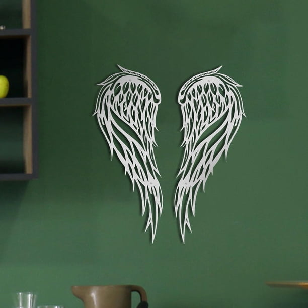 yuksok Engraved Pair of Angel Wing Decoration Retro Crafts