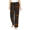 thumbnail image 2 of Picia Polynesian Turtles Womens Soft Woven Cotton Elastic Waistband Sleep Pajama Pant Lounge Sleep Pant With Pockets And Drawstring-X-Large, 2 of 9