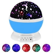 Upgraded Version Remote-Controlled Romantic Rotating Spin Music Starry Sky Night Light Projector Children Kids Baby Sleeping Night Light