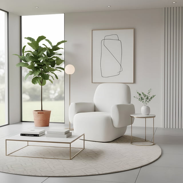 Bossa Sillon Pangell Comodo Individual Moderno Para Sala, Dormitorio, Lectura , Sofa Acolchado para Estudio