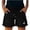 Black, variant on Pull On Elastic Jean Shorts for Women High Waisted Baggy Casual Denim Jorts Trendy Drawstring Summer Shorts 2" 3" 4" Inseam Blue XL