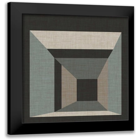Vess June Erica 12x12 Black Modern Framed Museum Art Print Titled - Geometric Perspective III